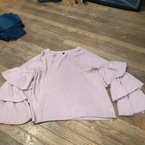 Bell bottom sleeve sweater
